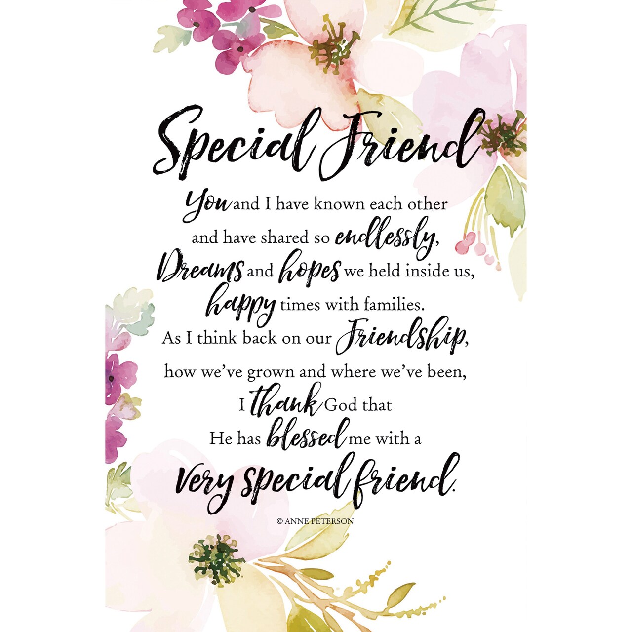 Dexsa Special Friend Woodland Grace Series 6" x 9" Wood Plaque with Easel